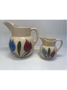 Vintage Watt Pottery - Tulip Pitcher #16 and #62